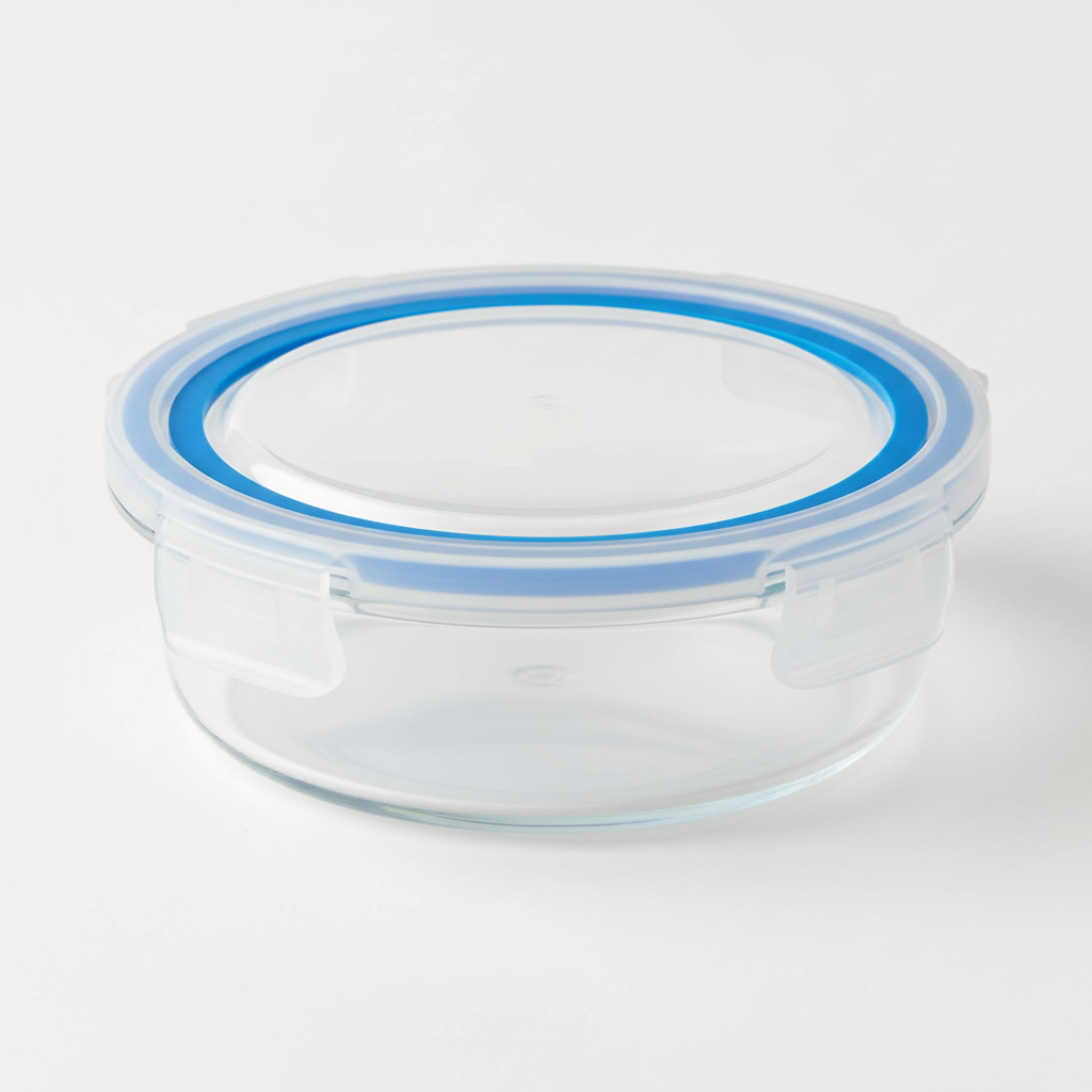 Close-up of airtight lid locking mechanism and silicone seal